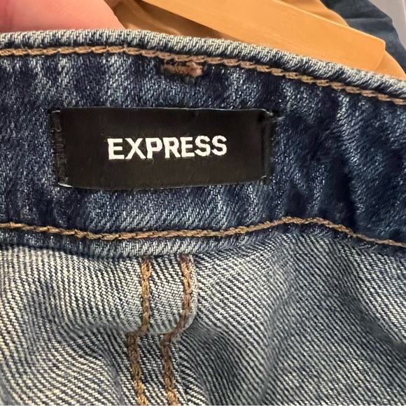 Express Mid-Rise Boyfriend Jean Medium Wash Distressed 14R - Picture 11 of 14